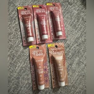 LA Colors Cream Gel Blush and Bronzer Set Discontinued 5 Piece Lot